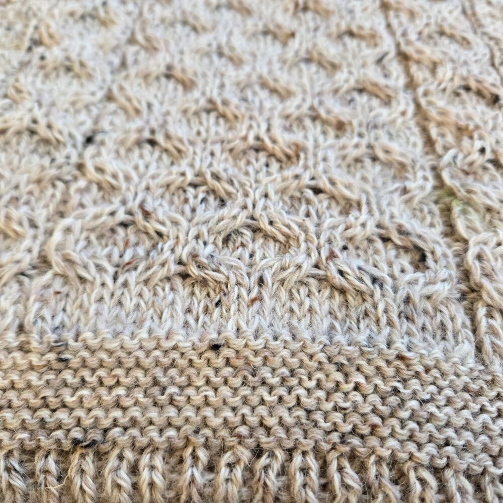 NWT Aran Crafts Merino Wool Donegal Honeycomb Scarf - Picture 6 of 8
